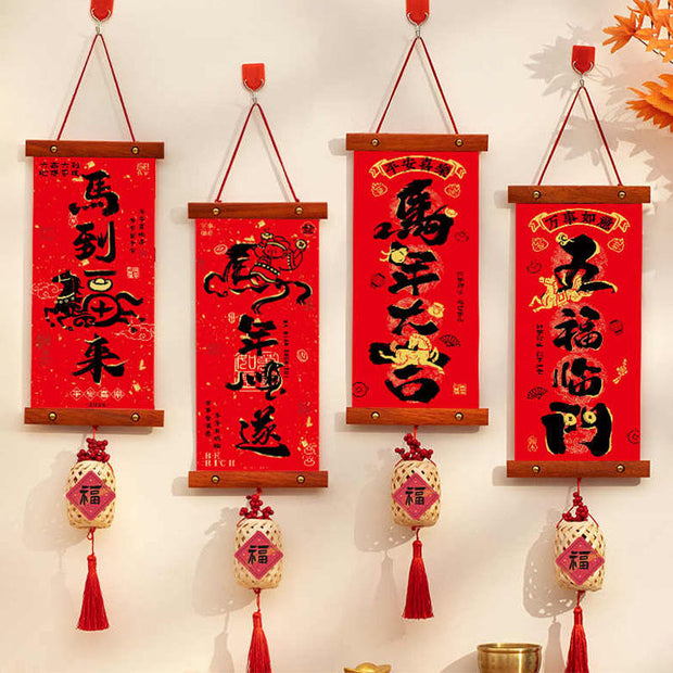 Buddha Stones Year of the Horse Chinese New Year Spring Festival Good Fortune Hanging Decoration - image 4