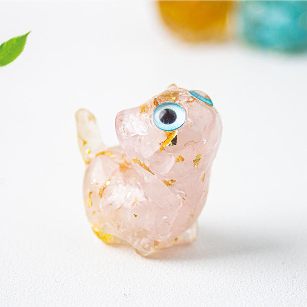 FREE Today: Strength and Protection Crystal Drip Resin Small Cat Statue Decoration - image 19
