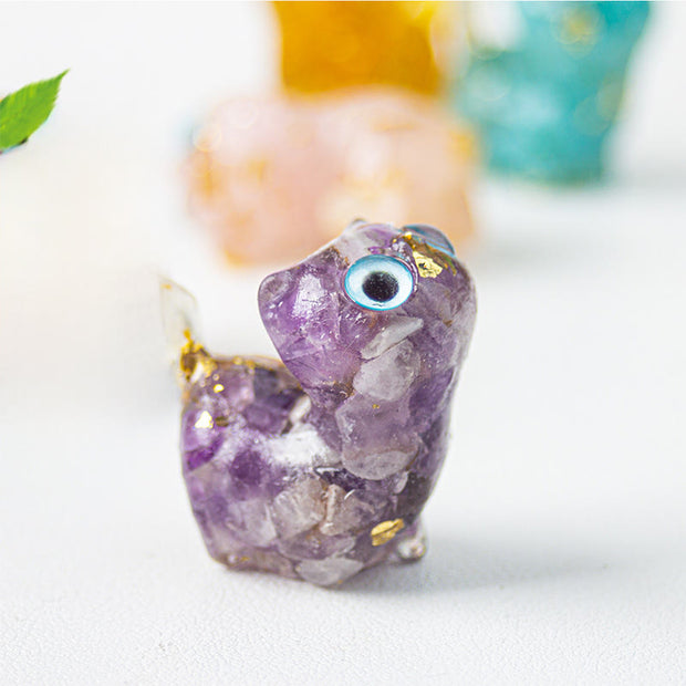 FREE Today: Strength and Protection Crystal Drip Resin Small Cat Statue Decoration - image 13
