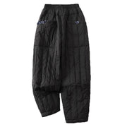 Buddha Stones Women's Winter Thermal Patchwork Cotton Pants With Pockets - image 12