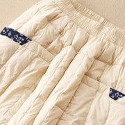 Buddha Stones Women's Winter Thermal Patchwork Cotton Pants With Pockets - image 2