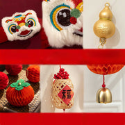 Buddha Stones Year of the Horse Dancing Lion Fu Character Door Handle Blessing Decoration - image 12