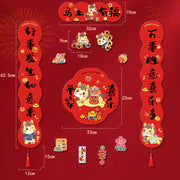 Buddha Stones Year of the Horse Magnetic Spring Festival Tassel Spring Couplets  - image 1