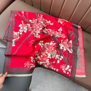 Buddha Stones Fall Peach Blossoms Branches Pattern Soft Scarf Shawl - image 1