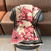 Buddha Stones Fall Peach Blossoms Branches Pattern Soft Scarf Shawl - image 5