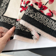 Buddha Stones Fall Peach Blossoms Branches Pattern Soft Scarf Shawl - image 6