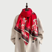 Buddha Stones Fall Peach Blossoms Branches Pattern Soft Scarf Shawl - image 2