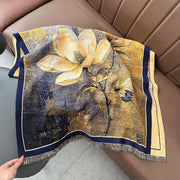 Buddha Stones Winter Magnolia Butterfly Pattern Soft Scarf Shawl - image 5