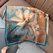 Buddha Stones Winter Magnolia Butterfly Pattern Soft Scarf Shawl - image 2