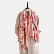 Buddha Stones Winter Birds Bamboo Leaves Vines Pattern Soft Scarf Shawl - image 23