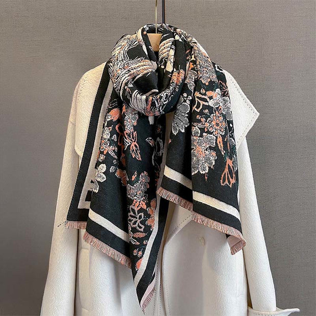 Buddha Stones Fall Phoenix Flowers Pattern Soft Scarf Shawl - image 2