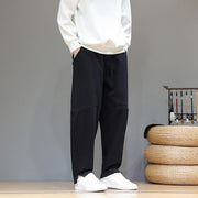 Buddha Stones Winter Solid Color Fleece-lined Men's Cotton Pants With Pockets - Black - US/UK/AU46，EU56 (5XL) - image 11