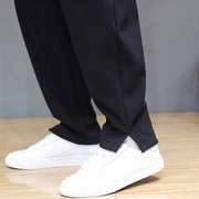 Buddha Stones Winter Solid Color Fleece-lined Men's Cotton Pants With Pockets - image 20