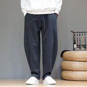 Buddha Stones Winter Solid Color Fleece-lined Men's Cotton Pants With Pockets - image 10