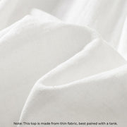 Buddha Stones White Ruffled Collar Long Sleeve Women's Cotton Shirt - image 10