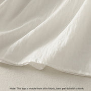 Buddha Stones White Buttons Ruffled Long Sleeve Women's Cotton Shirt - image 7