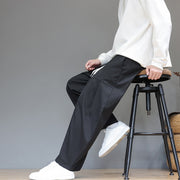 Buddha Stones Fall Pure Color Cotton Men's Cropped Harem Pants With Pockets - image 29