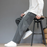 Buddha Stones Fall Pure Color Cotton Men's Cropped Harem Pants With Pockets - image 17