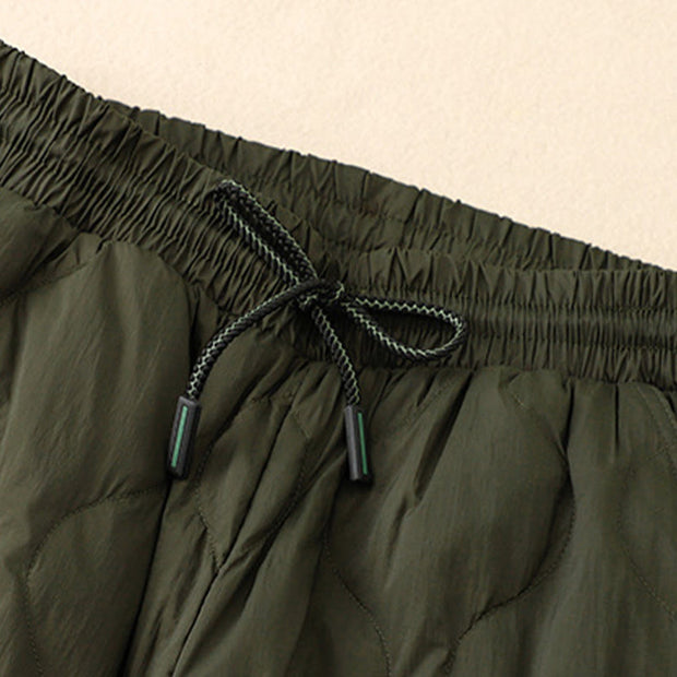 Buddha Stones Winter Curved Lines Warm Women's Ankle-length Pants With Pockets - image 14