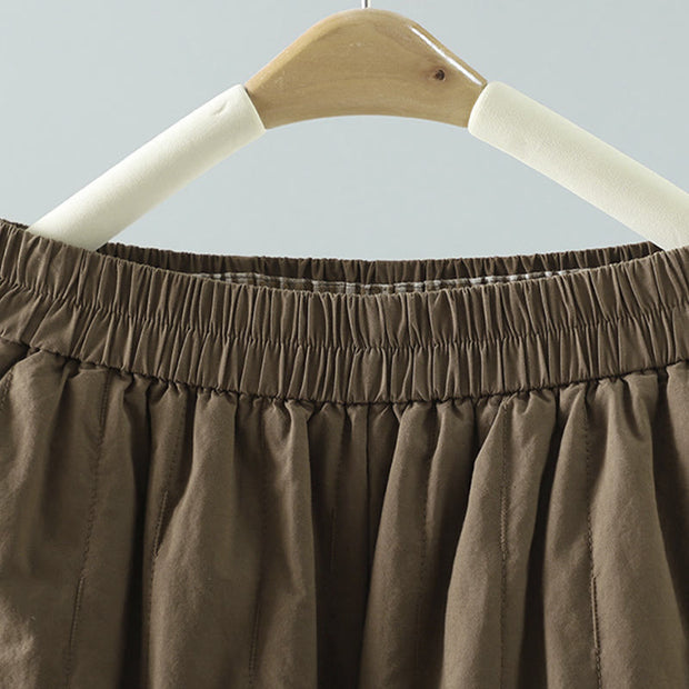 Buddha Stones Straight Lines Stripes Cotton Fleece-Lined Women's Harem Pants With Pockets - image 1