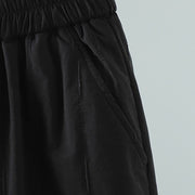 Buddha Stones Straight Lines Stripes Cotton Fleece-Lined Women's Harem Pants With Pockets - image 8