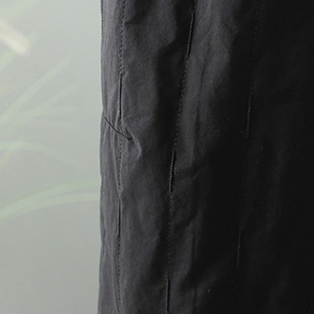 Buddha Stones Straight Lines Stripes Cotton Fleece-Lined Women's Harem Pants With Pockets - image 9