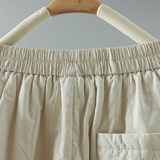 Buddha Stones Straight Lines Stripes Cotton Fleece-Lined Women's Harem Pants With Pockets - image 15