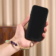 Buddha Stones Green Strawberry Quartz Citrine Queen Charm Calm Key Chain Phone Hanging Decoration - image 4