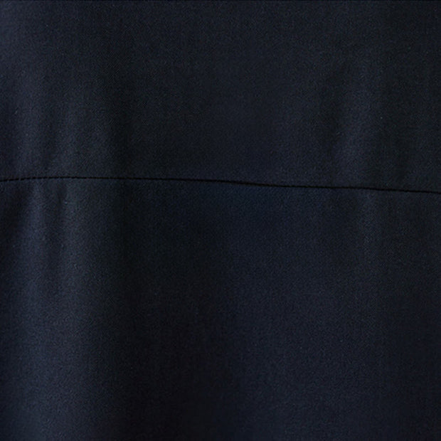 Buddha Stones Black Plain Frog-Button Lapel Women's Cotton Long Sleeve Shirt - image 8