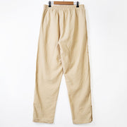 Buddha Stones Solid Color Side Buttons Men's Cotton Pants With Pockets - image 3