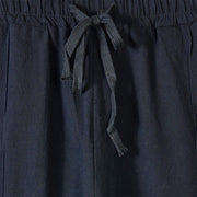 Buddha Stones Solid Color Side Buttons Men's Cotton Pants With Pockets - image 5