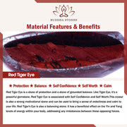 Buddha Stones Golden Tiger Eye Red Tiger Eye Heart Charm Strength Key Chain Phone Hanging Decoration - image 9