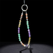 Buddha Stones Fu Character Charm Super Seven Crystal Growth Key Chain Phone Hanging Decoration - image 3