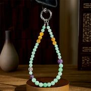 Buddha Stones Jade Beaded Prosperity Key Chain Phone Hanging Decoration - image 3