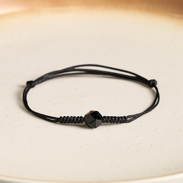 FREE Today: Transformation Strength Natural Black Obsidian String Braided Bracelet - image 1