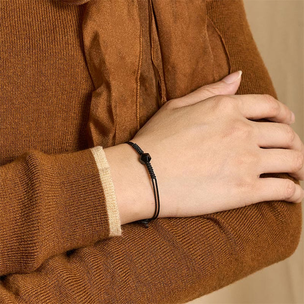 FREE Today: Transformation Strength Natural Black Obsidian String Braided Bracelet - image 2