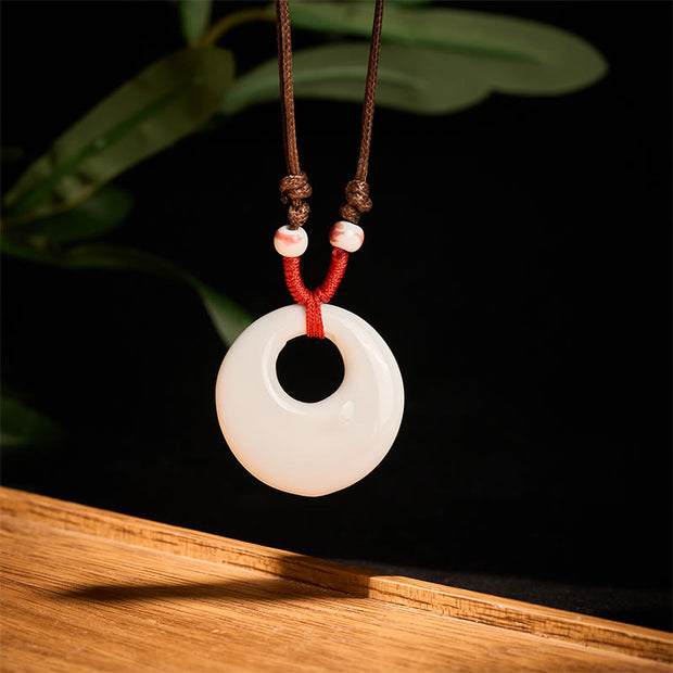 FREE Today: Enlightenment New Beginning Peony Peach Blossoms Lotus Ceramics Necklace Pendant - image 25