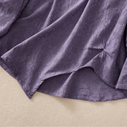 Buddha Stones Jacquard Irregular Hem Pleated Design Women's Cotton Long Sleeve Shirt - image 5