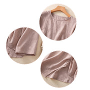 Buddha Stones Jacquard Irregular Hem Pleated Design Women's Cotton Long Sleeve Shirt - image 24