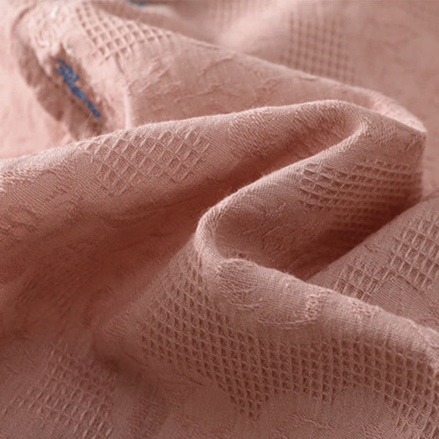 Buddha Stones Fall Embroidery Asymmetrical Design Frog-Button Women's Cotton Long Sleeve Shirt - image 19