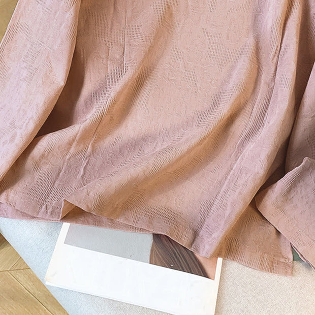 Buddha Stones Commute Jacquard Chinese Frog-Button Mandarin Collar Long Sleeve Women's Cotton Shirt - image 27