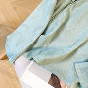 Buddha Stones Commute Jacquard Chinese Frog-Button Mandarin Collar Long Sleeve Women's Cotton Shirt - image 8