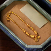 Buddha Stones 24k Gold Plated Brass Fu Character Lucky Charm Blessing Bracelet - image 8