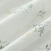 Buddha Stones Fall White Yellow Flowers Green Leaves Buttons Women's Cotton Long Sleeve Shirt - image 10