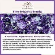 Buddha Stones Irregular Crystal Flower Design Amethyst White Crystal Balance Bracelet - image 7