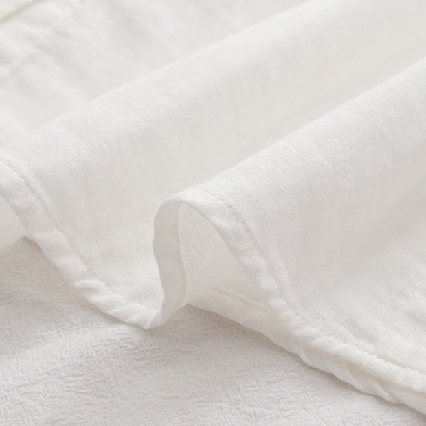 Buddha Stones Fall Pink Plum Blossoms Embroidery Buttons Women's Cotton Long Sleeve Shirt - image 13