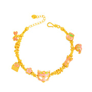 Buddha Stones Fox Fu Character Ruyi Charm Copper Fortune Bracelet - image 4