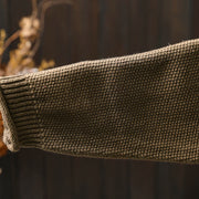 Buddha Stones Fall Floral Buttons Cotton Women's Long Sleeve Knitted Cardigan Sweater - image 13