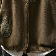 Buddha Stones Fall Floral Buttons Cotton Women's Long Sleeve Knitted Cardigan Sweater - image 11