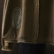 Buddha Stones Fall Floral Buttons Cotton Women's Long Sleeve Knitted Cardigan Sweater - image 10